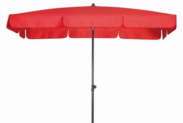 Červený štvorcový slnečník