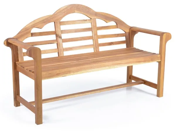 Drevená záhradná lavička