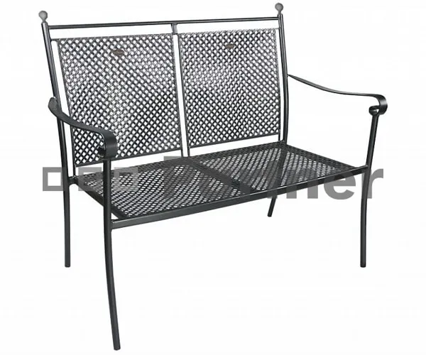 Kovová zárhradná lavička