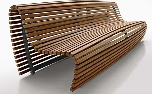 Moderna zahradna lavicka