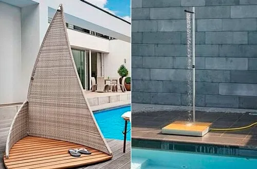 Moderná záhradná sprcha